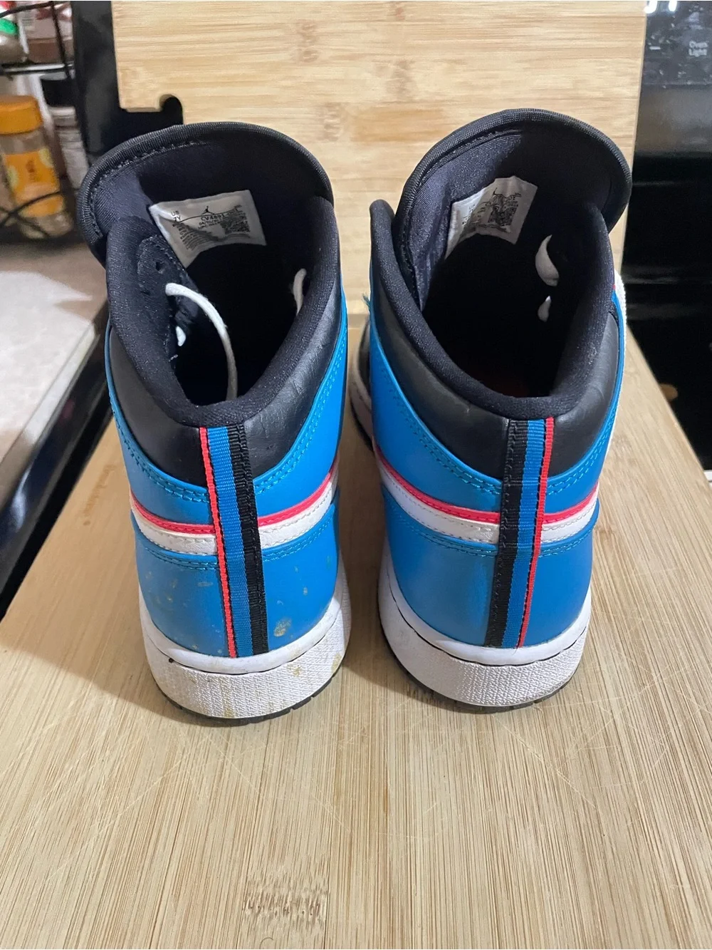 Nike Kids Black, White & Red High-Top Sneakers